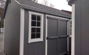 10' x 12' Econoline Cape dark gray T1-11 shed