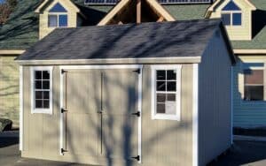 10' x 14' Econoline Cape almond shed black roof