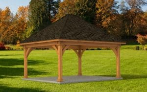 16' x 20' grand estate wood pavilion