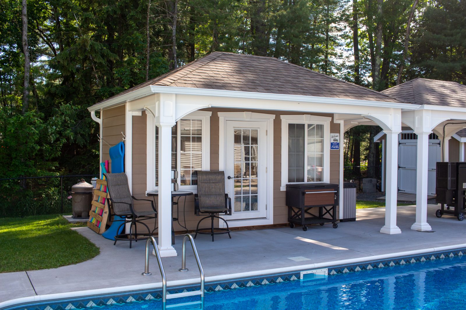 backyard pool house