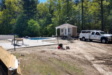 installing pool house in dream backyard