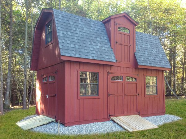 outdoor two story shed