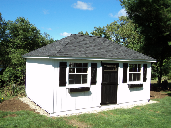 white 10x12 shed
