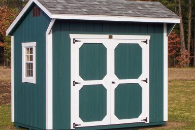 classic wood saltbox shed