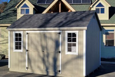 10' x 14' Econoline Cape almond shed black roof