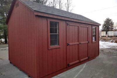 10' x 16' Econoline Cape red T1-11 shed