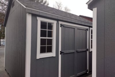 10' x 12' Econoline Cape dark gray T1-11 shed