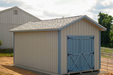 ranch shed with double doors
