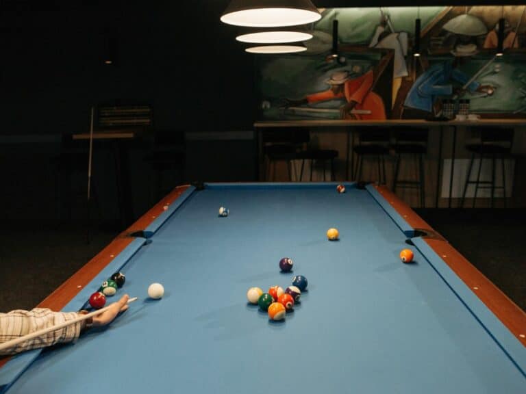 pool table in man cave