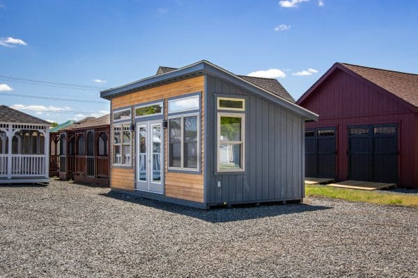 lean to modern backyard shed